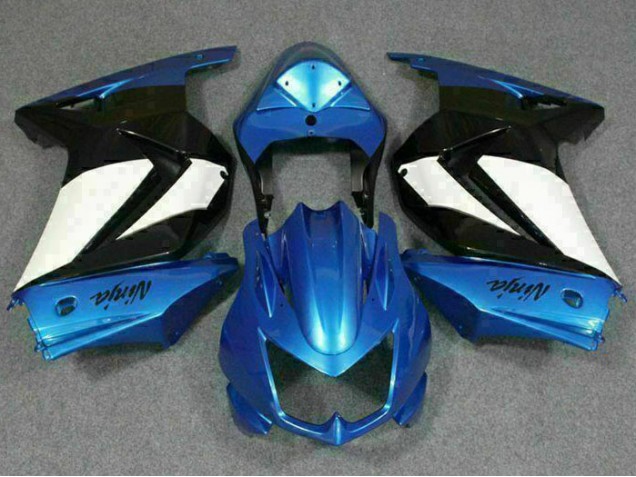 Custom 2008-2012 Blue White Black Ninja Kawasaki EX250 Motorbike Fairing Kits Custom 2008-2012 Blue White Black Ninja Kawasaki EX250 Motorbike Fairing Kits