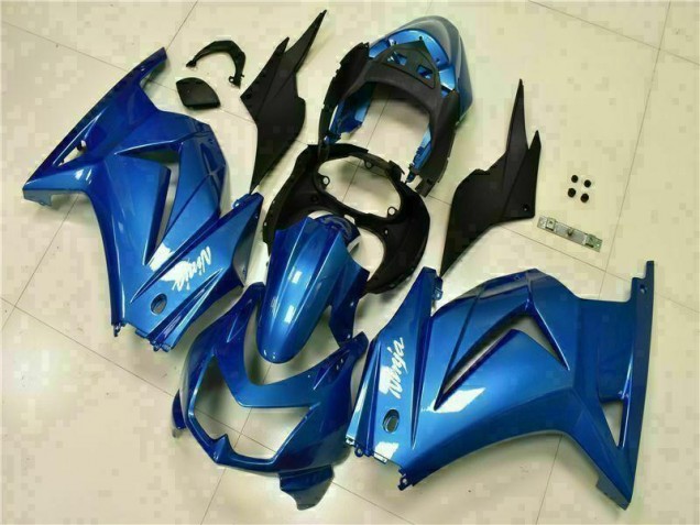 Custom 2008-2012 Blue Black White Ninja Kawasaki EX250 Moto Fairings Custom 2008-2012 Blue Black White Ninja Kawasaki EX250 Moto Fairings