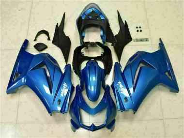 Custom 2008-2012 Blue Black White Ninja Kawasaki EX250 Moto Fairings