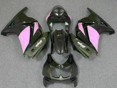 Custom 2008-2012 Black Pink Ninja Kawasaki EX250 Motorcycle Replacement Fairings