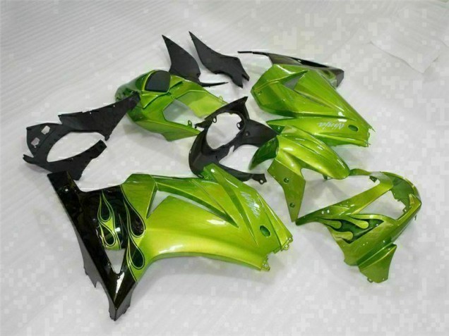 Custom 2008-2012 Green Black Kawasaki EX250 Motorcyle Fairings Custom 2008-2012 Green Black Kawasaki EX250 Motorcyle Fairings
