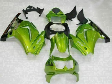 Custom 2008-2012 Green Black Kawasaki EX250 Motorcyle Fairings