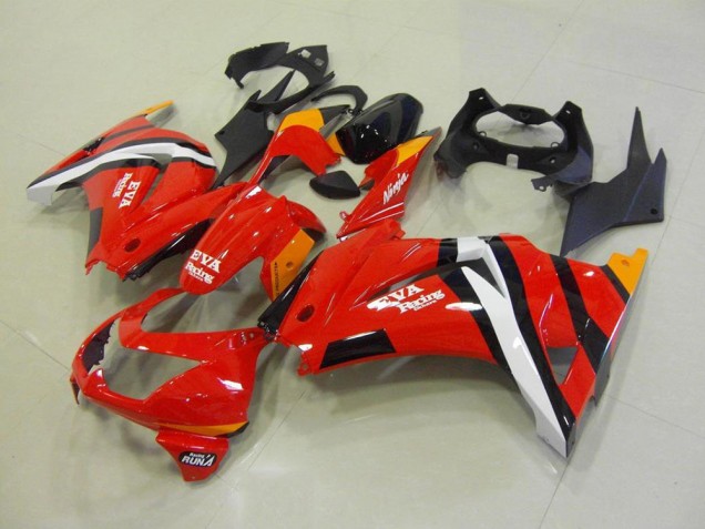 Aftermarket 2008-2012 Red Black Kawasaki ZX250R Motor Bike Fairings