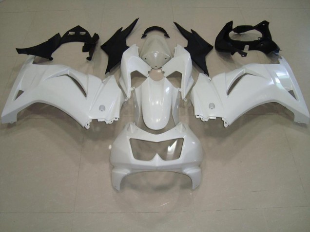 Custom 2008-2012 White Kawasaki ZX250R Moto Fairings Custom 2008-2012 White Kawasaki ZX250R Moto Fairings