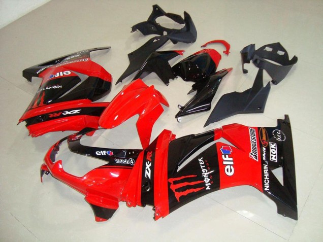 Custom 2008-2012 Red Monster Kawasaki ZX250R Motor Fairings Custom 2008-2012 Red Monster Kawasaki ZX250R Motor Fairings