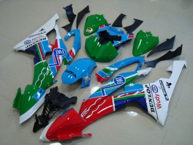 Custom 2008-2016 Blue White Fiat Green Red Wudy Motul Dunlop Yamaha YZF R6 Motor Fairings