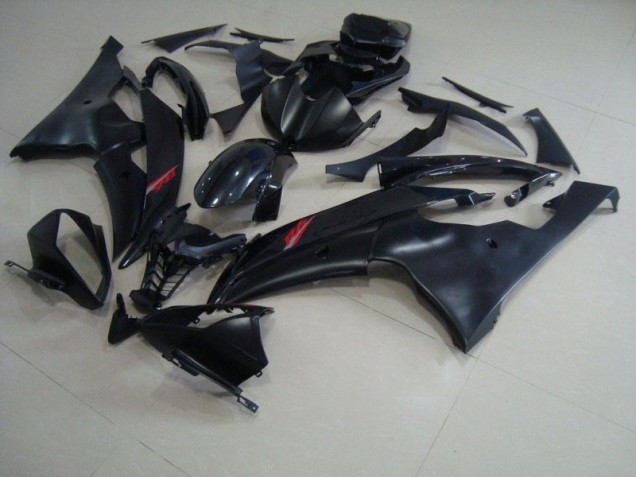 Custom 2008-2016 Matte Black Glossy Black Yamaha YZF R6 Motorcycle Fairings Kit Custom 2008-2016 Matte Black Glossy Black Yamaha YZF R6 Motorcycle Fairings Kit