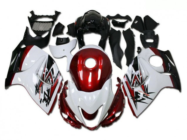 Custom 2008-2019 White Red Suzuki GSXR 1300 Hayabusa Motorcycle Fairings Kits Custom 2008-2019 White Red Suzuki GSXR 1300 Hayabusa Motorcycle Fairings Kits