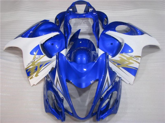 Aftermarket 2008-2019 Blue White Suzuki GSXR 1300 Hayabusa Motorcyle Fairings