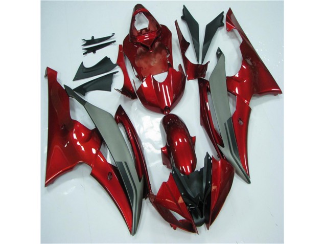 Custom 2008-2016 Red Grey Yamaha YZF R6 Motorcycle Fairings Kits Custom 2008-2016 Red Grey Yamaha YZF R6 Motorcycle Fairings Kits