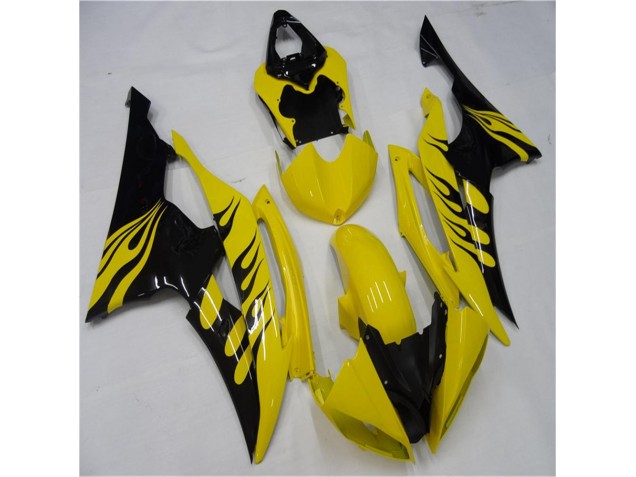 Custom 2008-2016 Yellow Black Yamaha YZF R6 Motorcycle Replacement Fairings Custom 2008-2016 Yellow Black Yamaha YZF R6 Motorcycle Replacement Fairings