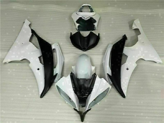 Custom 2008-2016 White Black Yamaha YZF R6 Motorcycle Fairings Kit Custom 2008-2016 White Black Yamaha YZF R6 Motorcycle Fairings Kit