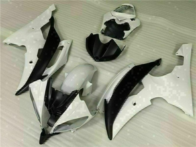 Custom 2008-2016 White Black Yamaha YZF R6 Motorcycle Fairings Kit Custom 2008-2016 White Black Yamaha YZF R6 Motorcycle Fairings Kit