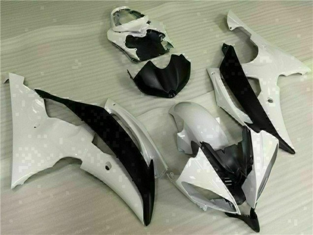 Custom 2008-2016 White Black Yamaha YZF R6 Motorcycle Fairings Kit Custom 2008-2016 White Black Yamaha YZF R6 Motorcycle Fairings Kit