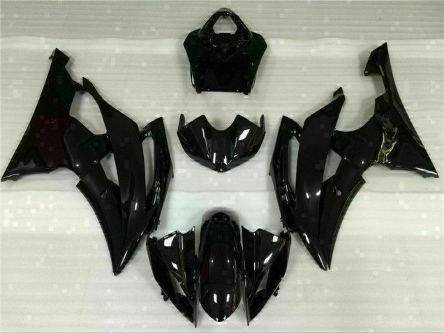 Custom 2008-2016 Glossy Black Yamaha YZF R6 Motorbike Fairings Custom 2008-2016 Glossy Black Yamaha YZF R6 Motorbike Fairings