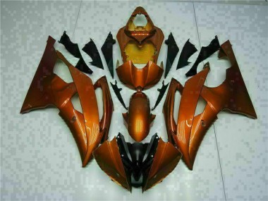 Custom 2008-2016 Orange Yamaha YZF R6 Bike Fairings
