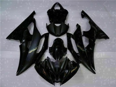 Custom 2008-2016 Black Yamaha YZF R6 Moto Fairings