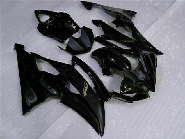 Custom 2008-2016 Black Yamaha YZF R6 Moto Fairings Custom 2008-2016 Black Yamaha YZF R6 Moto Fairings