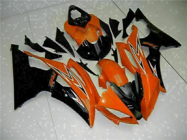 Custom 2008-2016 Orange Black Yamaha YZF R6 Motorcycle Fairings Kit Custom 2008-2016 Orange Black Yamaha YZF R6 Motorcycle Fairings Kit