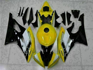 Custom 2008-2016 Yellow Black Yamaha YZF R6 Motorcycle Fairings Kits