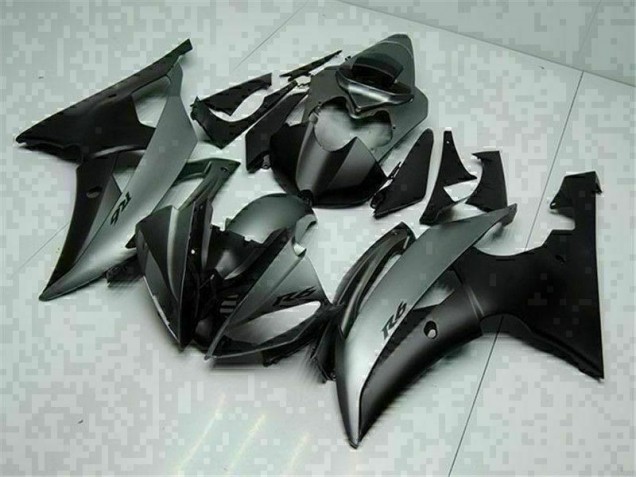 Custom 2008-2016 Grey Black Yamaha YZF R6 Moto Fairings Custom 2008-2016 Grey Black Yamaha YZF R6 Moto Fairings