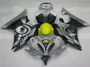 Custom 2008-2016 Yellow Black Silver Yamaha YZF R6 Motor Fairings