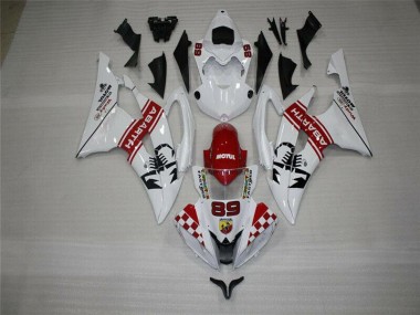 Custom 2008-2016 White Yamaha YZF R6 Motorbike Fairings