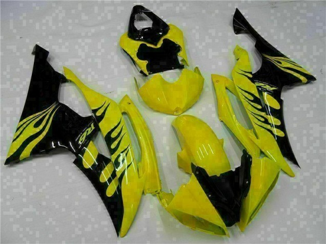 Custom 2008-2016 Yellow Black Yamaha YZF R6 Motorcycle Fairing Kits Custom 2008-2016 Yellow Black Yamaha YZF R6 Motorcycle Fairing Kits