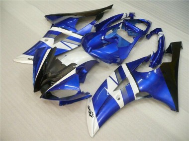 Custom 2008-2016 Blue White Black Yamaha YZF R6 Bike Fairings & Bodywork