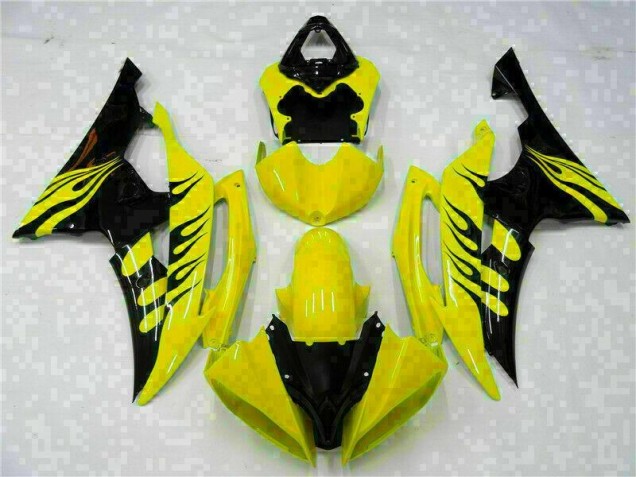 Custom 2008-2016 Yellow Yamaha YZF R6 Replacement Motorcycle Fairings Custom 2008-2016 Yellow Yamaha YZF R6 Replacement Motorcycle Fairings