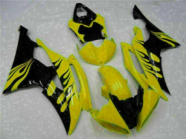 Custom 2008-2016 Yellow Yamaha YZF R6 Replacement Motorcycle Fairings Custom 2008-2016 Yellow Yamaha YZF R6 Replacement Motorcycle Fairings