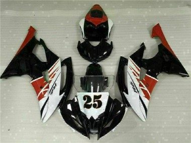 Custom 2008-2016 White Black Yamaha YZF R6 Motor Fairings