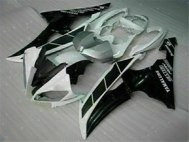 Custom 2008-2016 White Black Yamaha YZF R6 Motorcycle Fairings