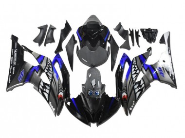 Custom 2008-2016 Grey Blue Shark Yamaha YZF R6 Motorcycle Fairing Kit