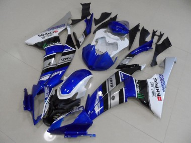 Custom 2008-2016 Blue White ENEOS Yamaha YZF R6 Bike Fairings