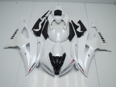 Aftermarket 2008-2016 Yamaha YZF R6 Motorcycle Fairings MF3936 - Pearl White And Red Sticker
