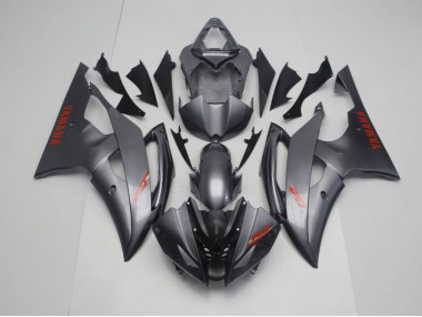 Custom 2008-2016 Matte Black Grey Yamaha YZF R6 Motorcycle Fairings Kit