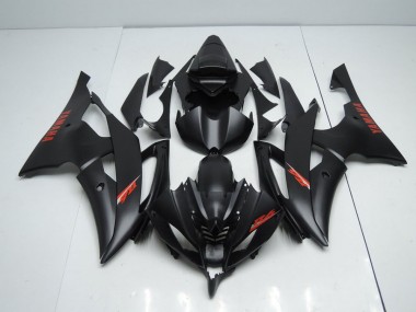 Custom 2008-2016 Matte Black Red Decals Yamaha YZF R6 Motorbike Fairings