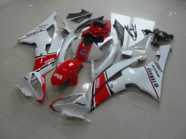 Custom 2008-2016 White Red OEM Style Yamaha YZF R6 Bike Fairings