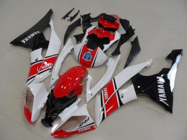 Custom 2008-2016 Red White Black Yamaha YZF R6 Bike Fairing Kit