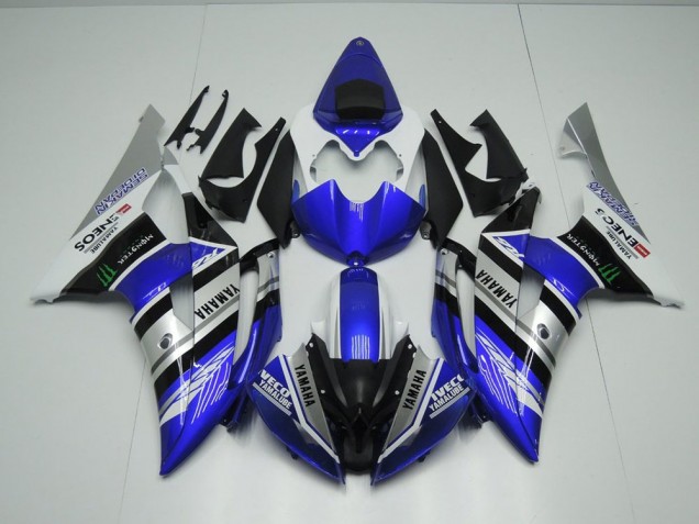 Custom 2008-2016 Blue White ENEOS Monster Yamaha YZF R6 Motorcycle Fairings Kit Custom 2008-2016 Blue White ENEOS Monster Yamaha YZF R6 Motorcycle Fairings Kit