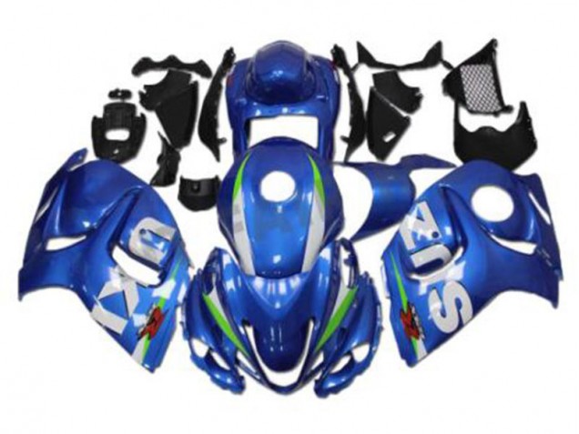 Custom 2008-2019 Blue White Suzuki GSXR 1300 Hayabusa Motorcyle Fairings & Bodywork Custom 2008-2019 Blue White Suzuki GSXR 1300 Hayabusa Motorcyle Fairings & Bodywork
