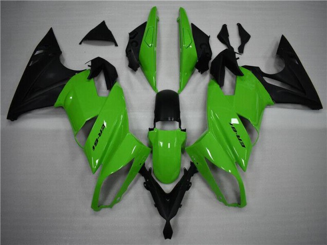 Custom 2009-2011 Green Black Kawasaki EX650 Replacement Motorcycle Fairings Custom 2009-2011 Green Black Kawasaki EX650 Replacement Motorcycle Fairings