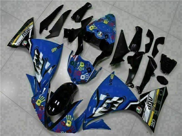 Custom 2009-2011 Blue Yamaha YZF R1 Bike Fairings Custom 2009-2011 Blue Yamaha YZF R1 Bike Fairings