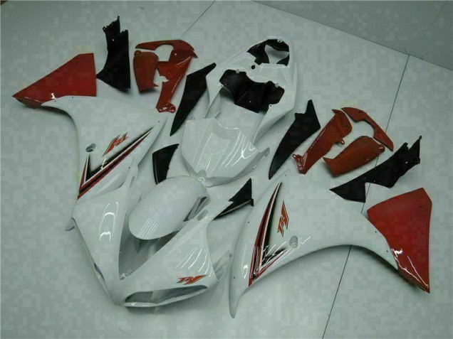 Custom 2009-2011 White Red Yamaha YZF R1 Bike Fairing Kit Custom 2009-2011 White Red Yamaha YZF R1 Bike Fairing Kit