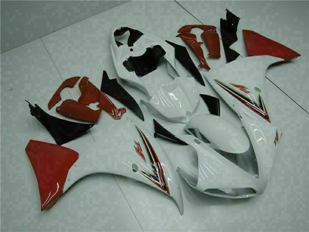 Custom 2009-2011 White Red Yamaha YZF R1 Bike Fairing Kit Custom 2009-2011 White Red Yamaha YZF R1 Bike Fairing Kit