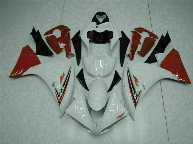 Custom 2009-2011 White Red Yamaha YZF R1 Bike Fairing Kit Custom 2009-2011 White Red Yamaha YZF R1 Bike Fairing Kit