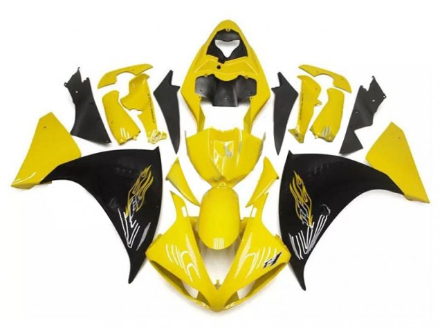 Custom 2009-2011 Yellow Black Yamaha YZF R1 Bike Fairings Custom 2009-2011 Yellow Black Yamaha YZF R1 Bike Fairings