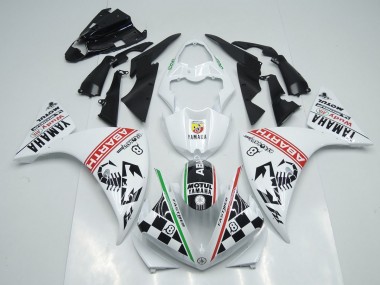 Custom 2009-2011 White Black Abrath Yamaha YZF R1 Motorcylce Fairings
