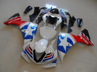 Custom 2009-2011 White Black Ducati Star Yamaha YZF R1 Motorcycle Fairings